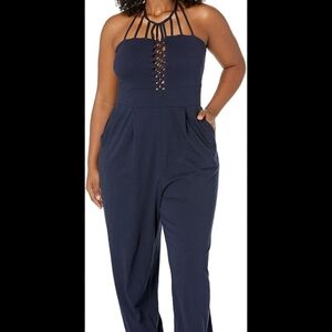 ✨ City Chic BLACK Sexy Plait Jumpsuit – NWT, Size M (18) 👗🌞 ~ Plus size / Curv
